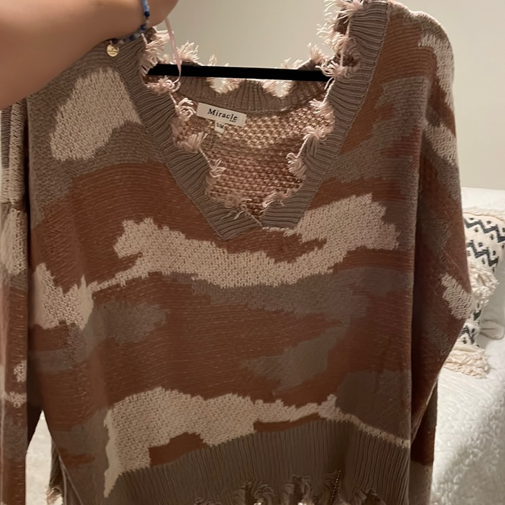 Camo sweater